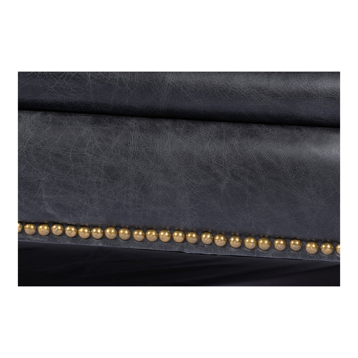 Moe's Home Collection - Birmingham Sofa Onyx Black Leather - PK-1007-02 | American Home Furniture