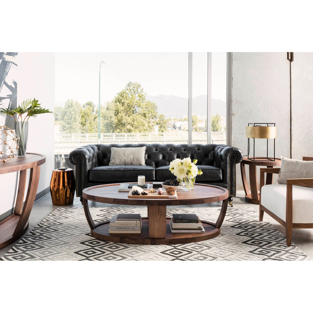 Birmingham Sofa Onyx Black Leather
