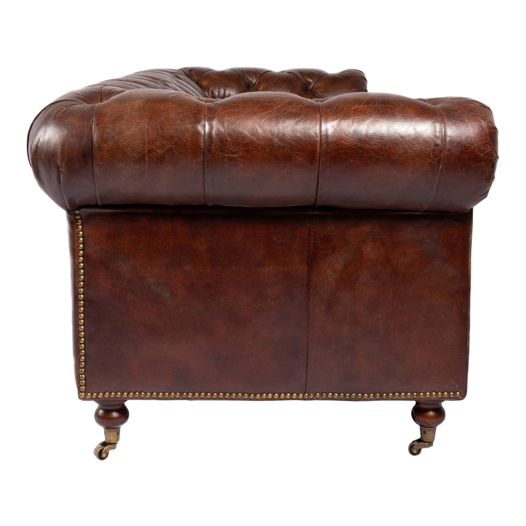 Moe's Home Collection - Birmingham Sofa Dark Brown Leather - PK-1007-20 | American Home Furniture