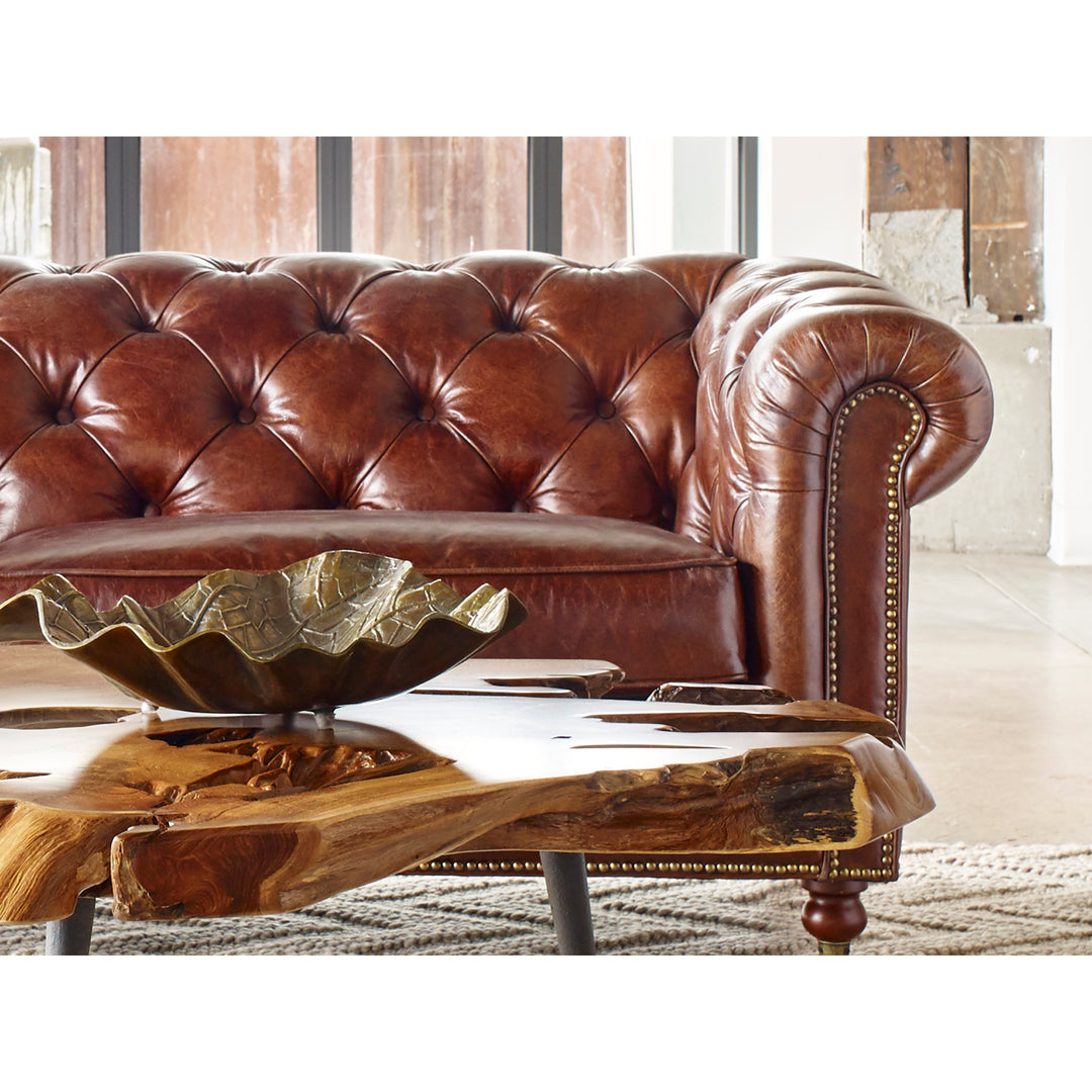 Moe's Home Collection - Birmingham Sofa Dark Brown Leather - PK-1007-20 | American Home Furniture