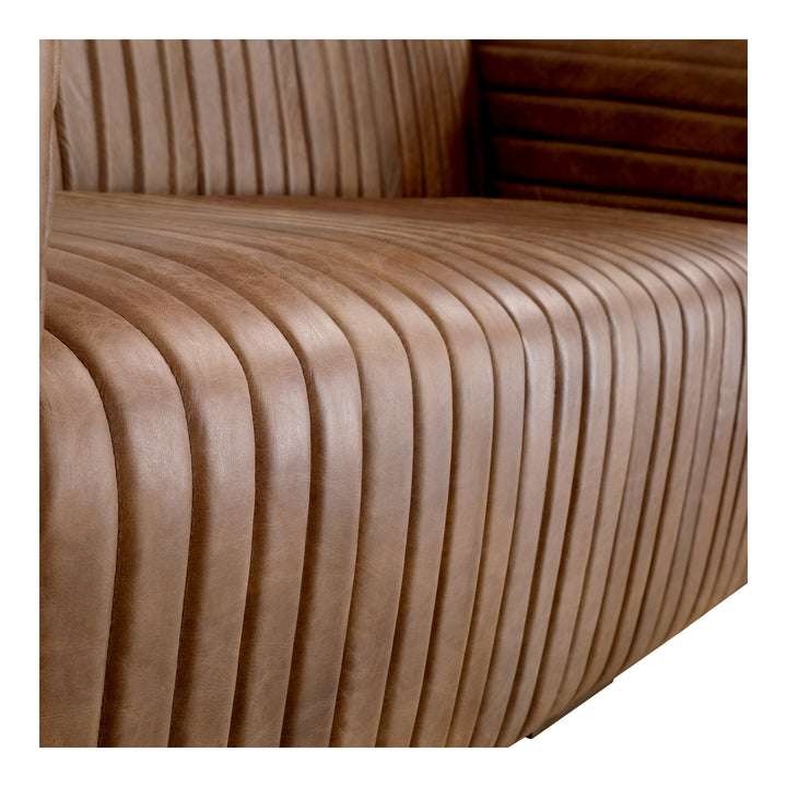 Moe's Home Collection - Castle Sofa Open Road Brown Leather - PK-1009-14 | American Home Furniture