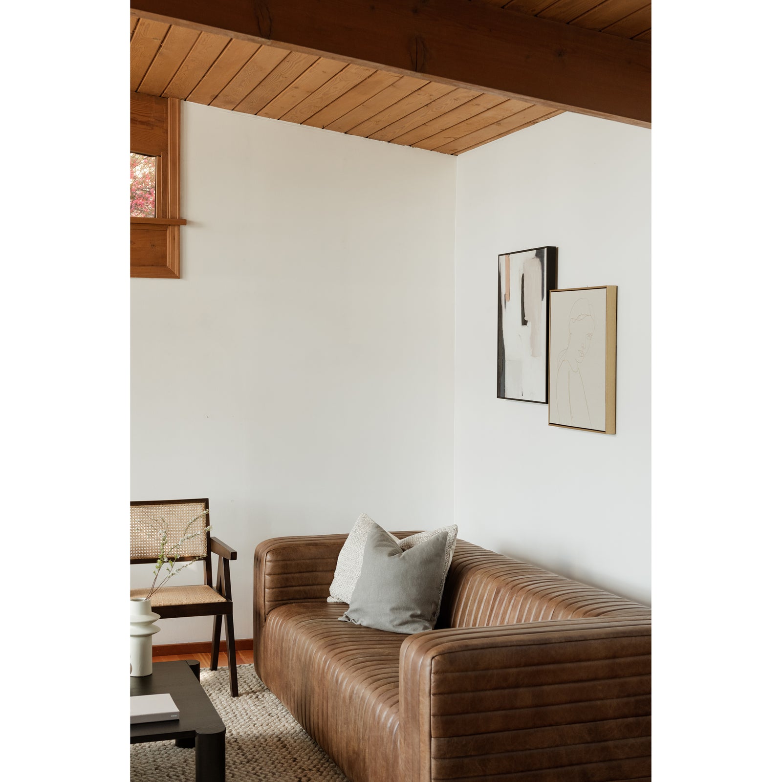 Moe's Home Collection - Castle Sofa Open Road Brown Leather - PK-1009-14 | American Home Furniture