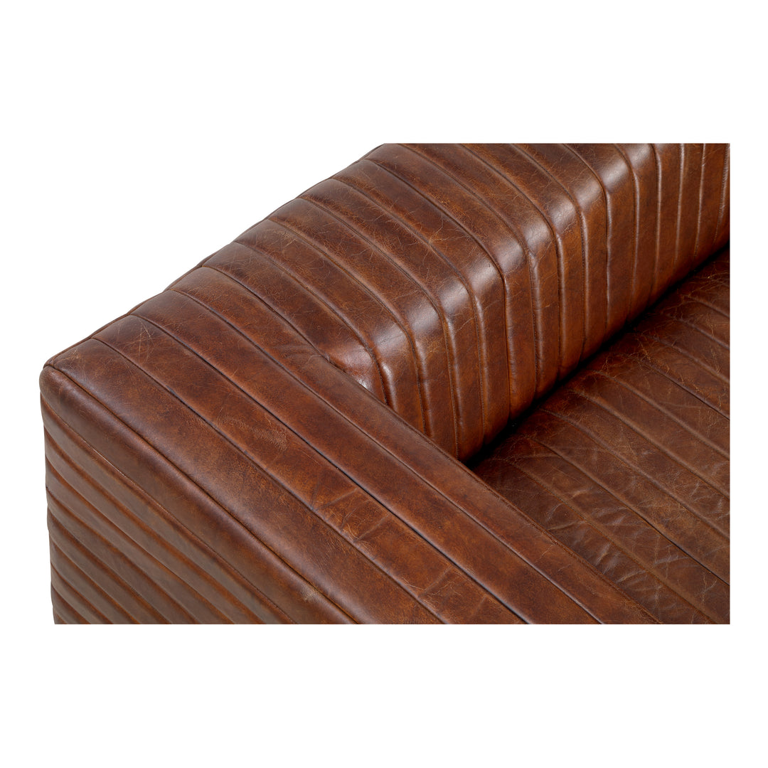 Moe's Home Collection - Castle Sofa Dark Brown Leather - PK-1009-20 | American Home Furniture