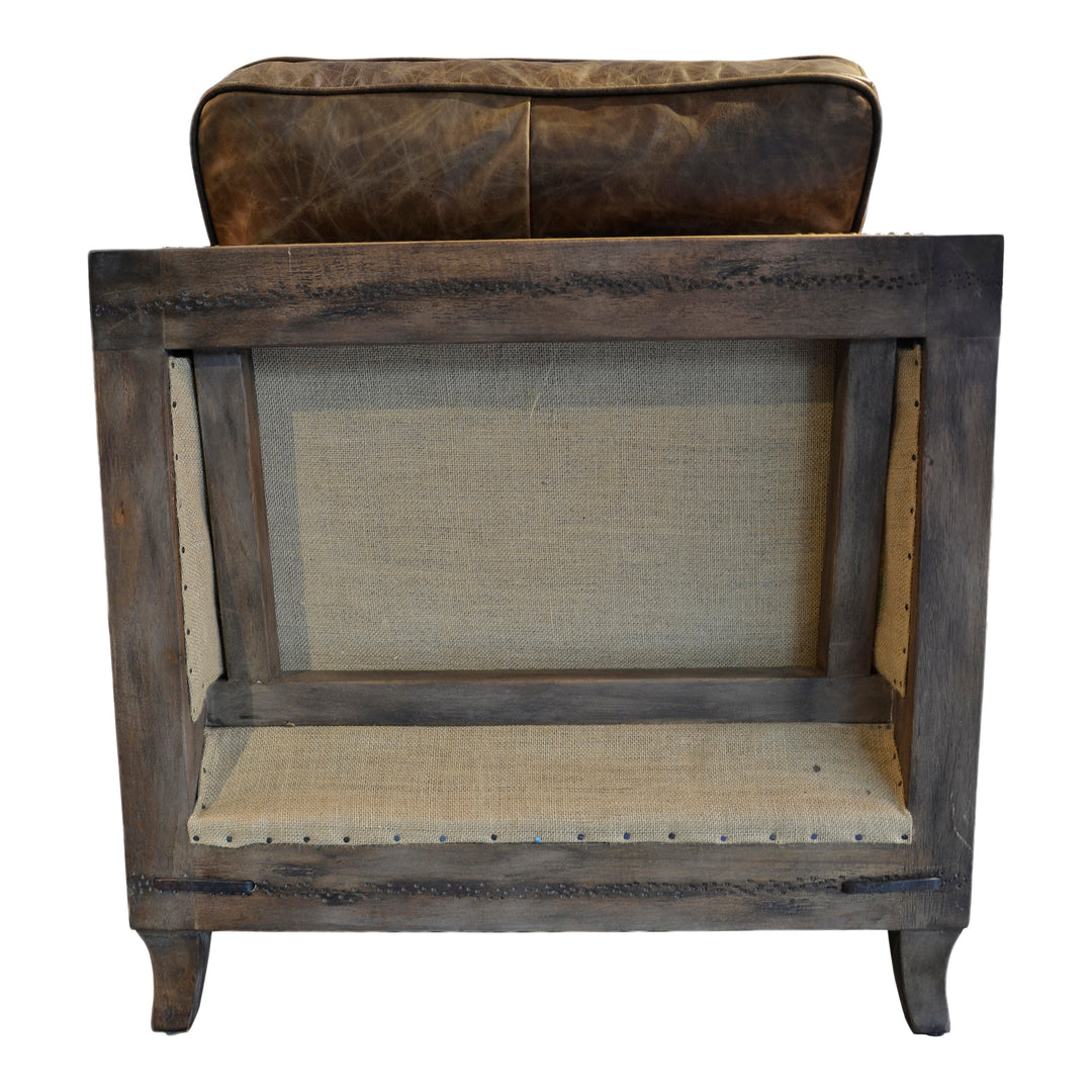 Moe's Home Collection - Darlington Club Chair Grazed Brown Leather - PK-1030-03 | American Home Furniture