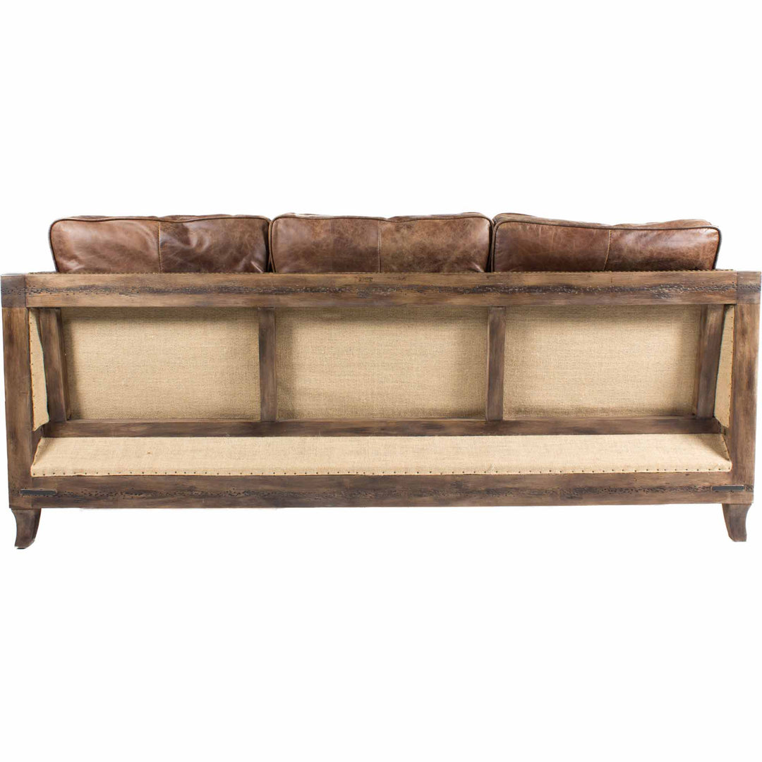 Moe's Home Collection - Darlington Sofa Grazed Brown Leather - PK-1031-03 | American Home Furniture