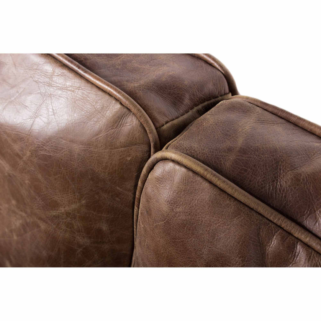 Moe's Home Collection - Darlington Sofa Grazed Brown Leather - PK-1031-03 | American Home Furniture