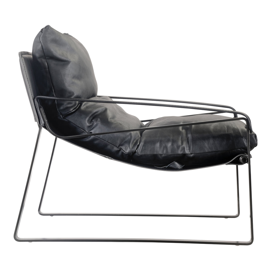 Moe's Home Collection - Connor Club Chair Onyx Black Leather - PK-1044-02 | American Home Furniture