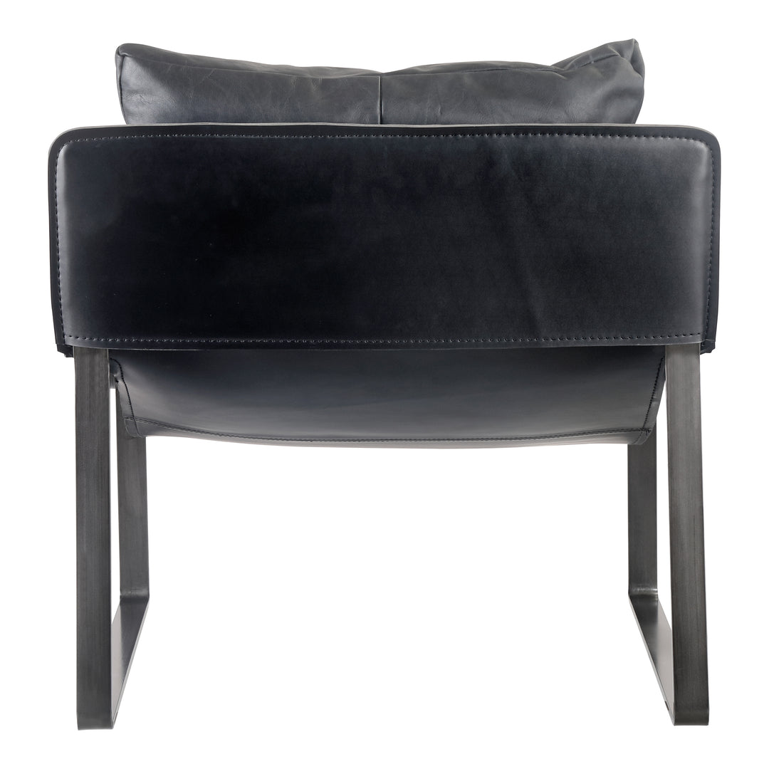 Moe's Home Collection - Connor Club Chair Onyx Black Leather - PK-1044-02 | American Home Furniture