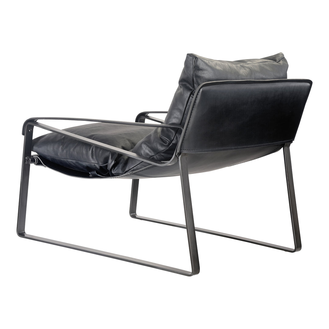 Moe's Home Collection - Connor Club Chair Onyx Black Leather - PK-1044-02 | American Home Furniture
