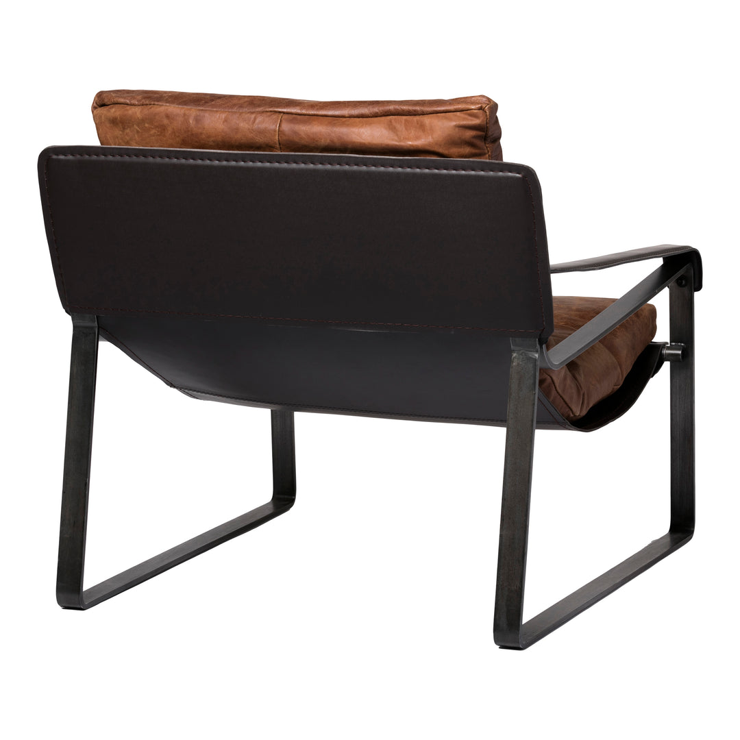 Moe's Home Collection - Connor Club Chair Open Road Brown Leather - PK-1044-14 | American Home Furniture