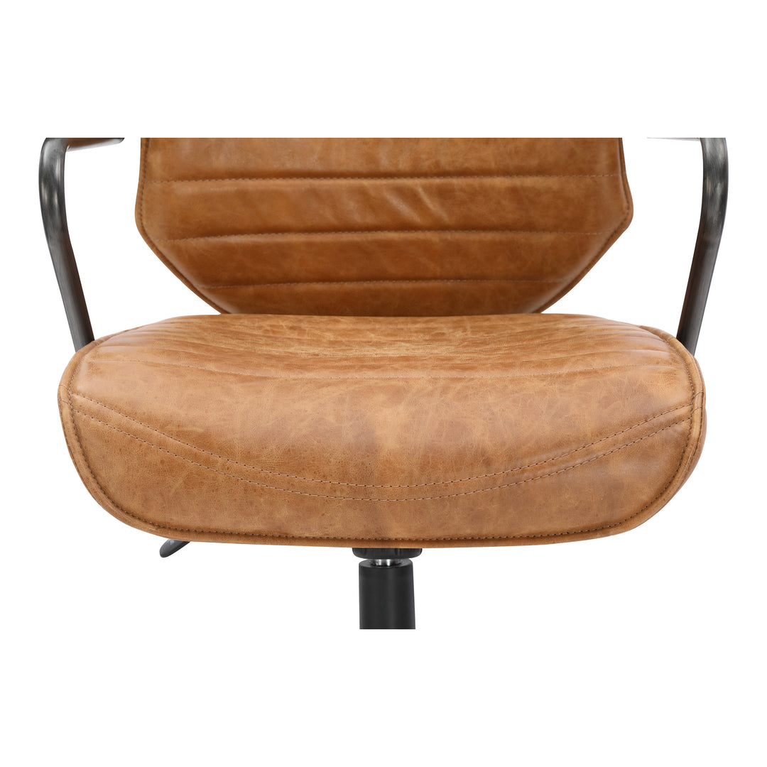 Moe's Home Collection - Executive Swivel Office Chair Cigare Tan Leather - PK-1081-23 | American Home Furniture