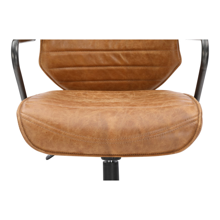Moe's Home Collection - Executive Swivel Office Chair Cigare Tan Leather - PK-1081-23 | American Home Furniture