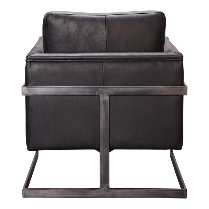 Moe's Home Collection - Luxley Club Chair Onyx Black Leather - PK-1082-02 | American Home Furniture