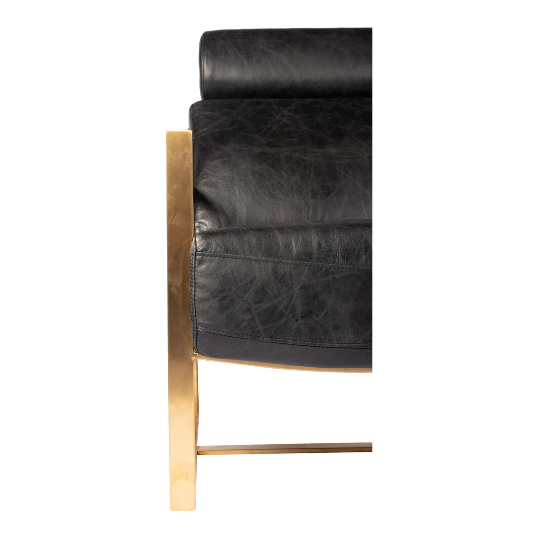 Moe's Home Collection - Paradiso Chair Onyx Black Leather - PK-1083-02 | American Home Furniture