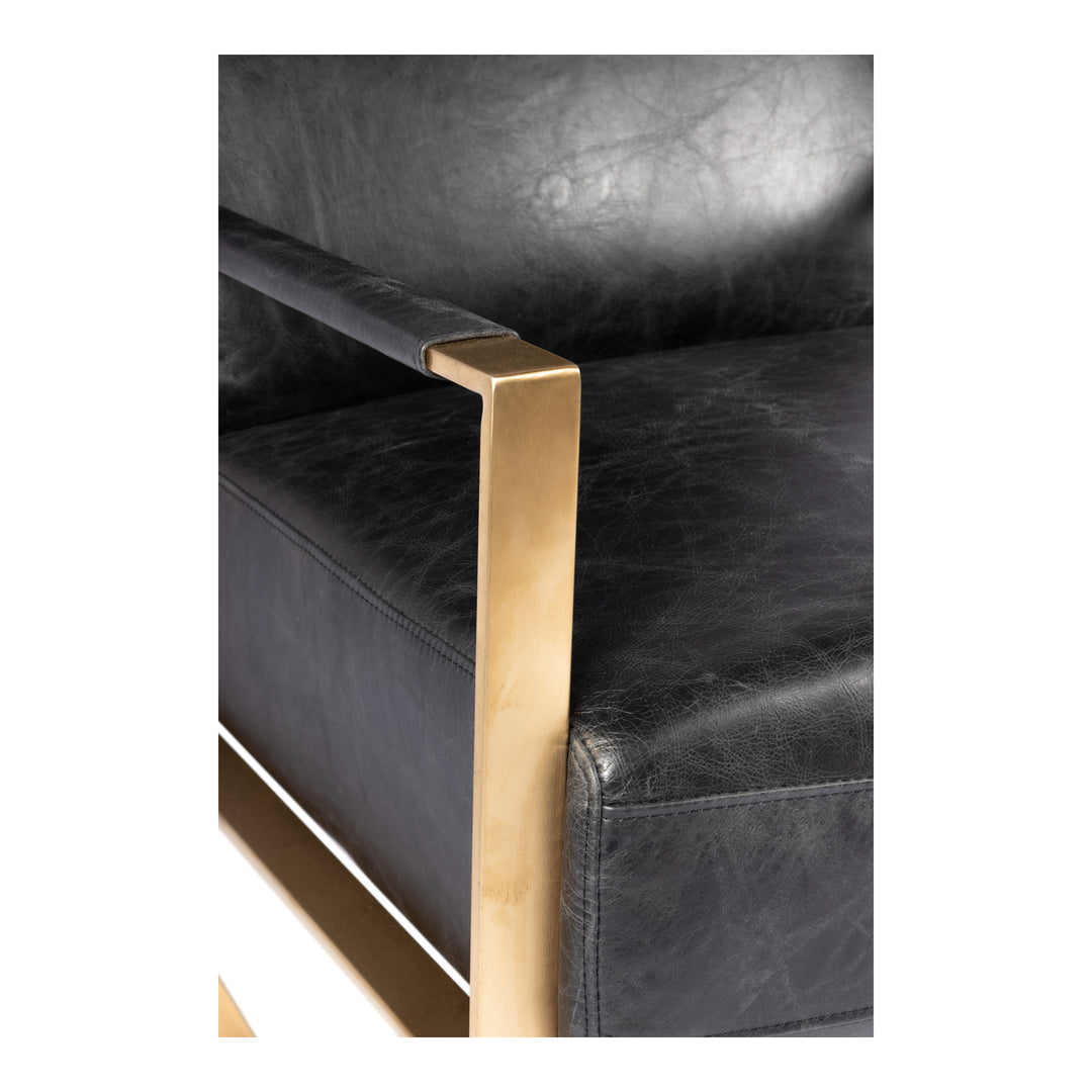 Moe's Home Collection - Paradiso Chair Onyx Black Leather - PK-1083-02 | American Home Furniture