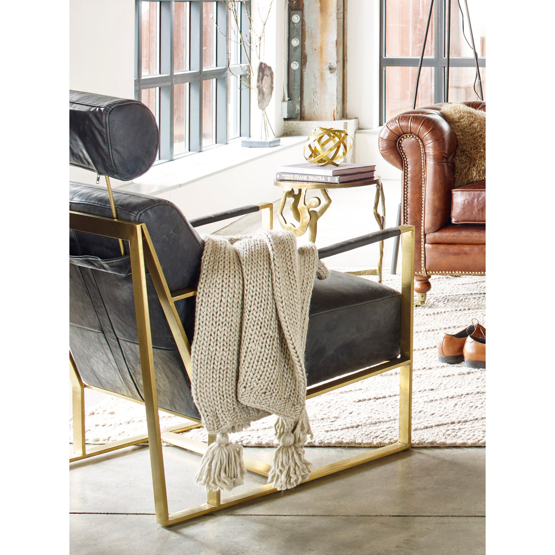 Moe's Home Collection - Paradiso Chair Onyx Black Leather - PK-1083-02 | American Home Furniture