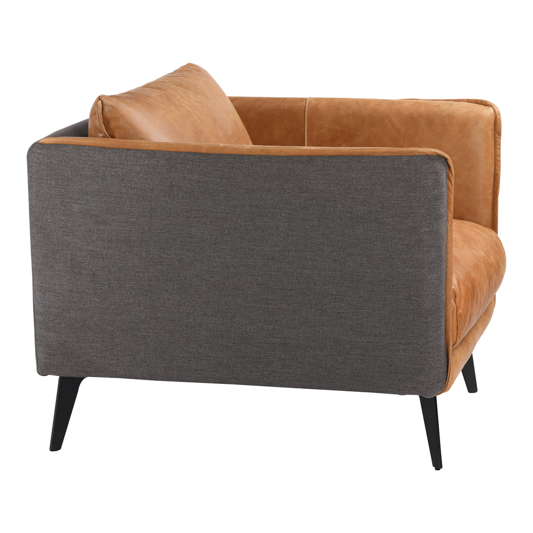 Moe's Home Collection - Messina Leather Arm Chair Cigare Tan Leather - PK-1096-23 | American Home Furniture