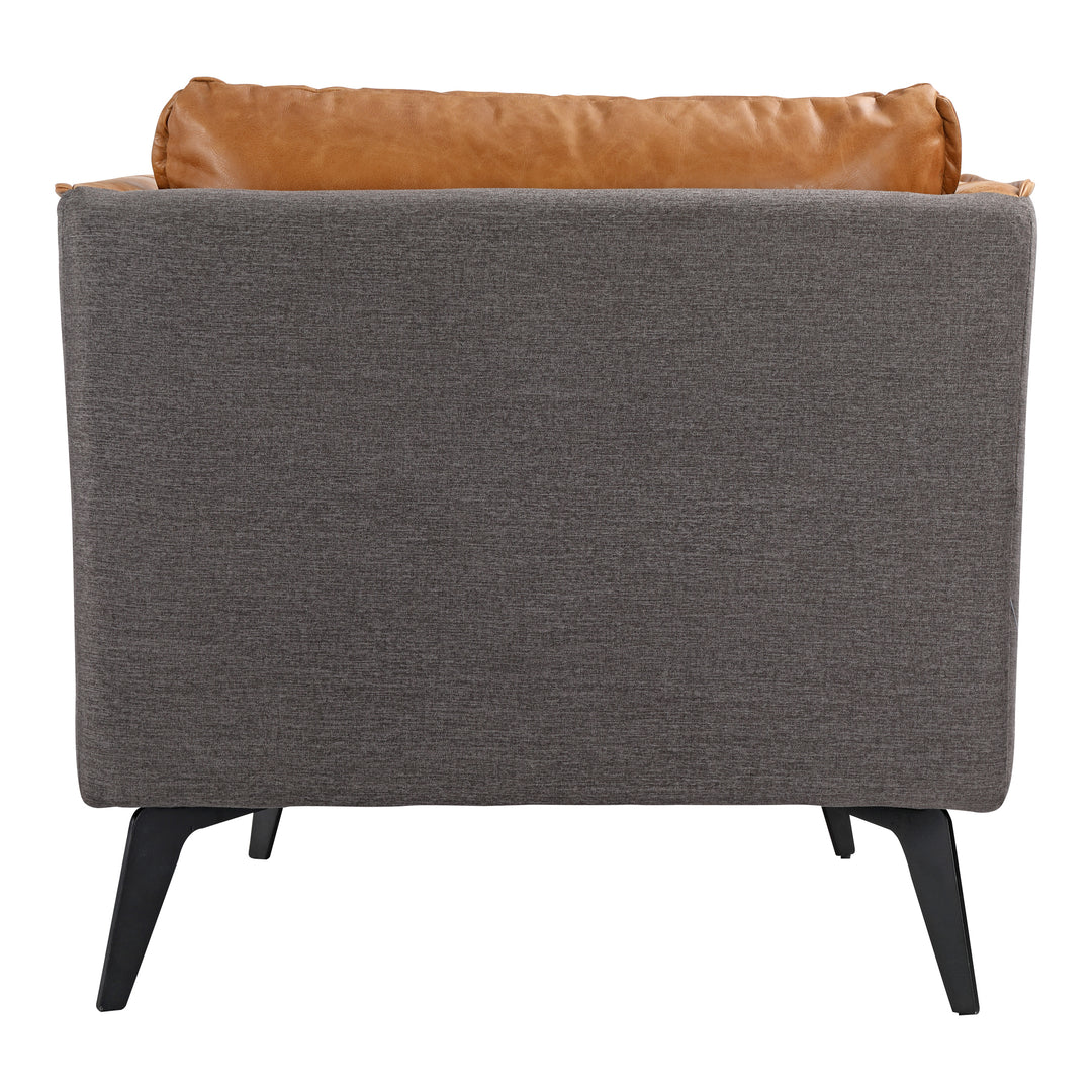 Moe's Home Collection - Messina Leather Arm Chair Cigare Tan Leather - PK-1096-23 | American Home Furniture