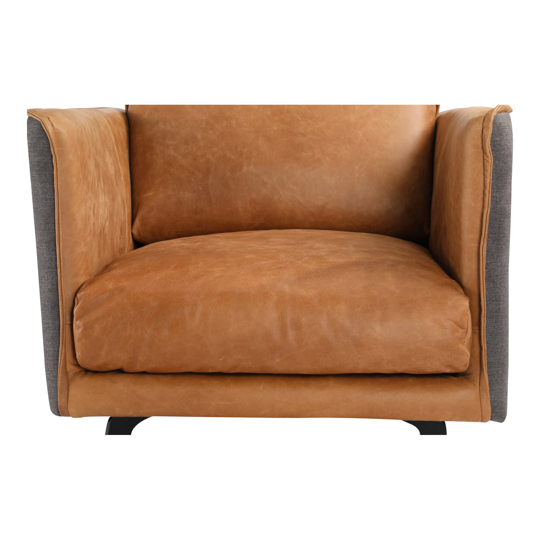 Moe's Home Collection - Messina Leather Arm Chair Cigare Tan Leather - PK-1096-23 | American Home Furniture