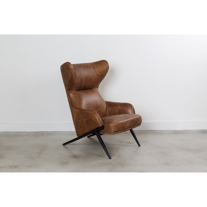 Moe's Home Collection - Amos Leather Accent Chair Open Road Brown Leather - PK-1103-14 | American Home Furniture