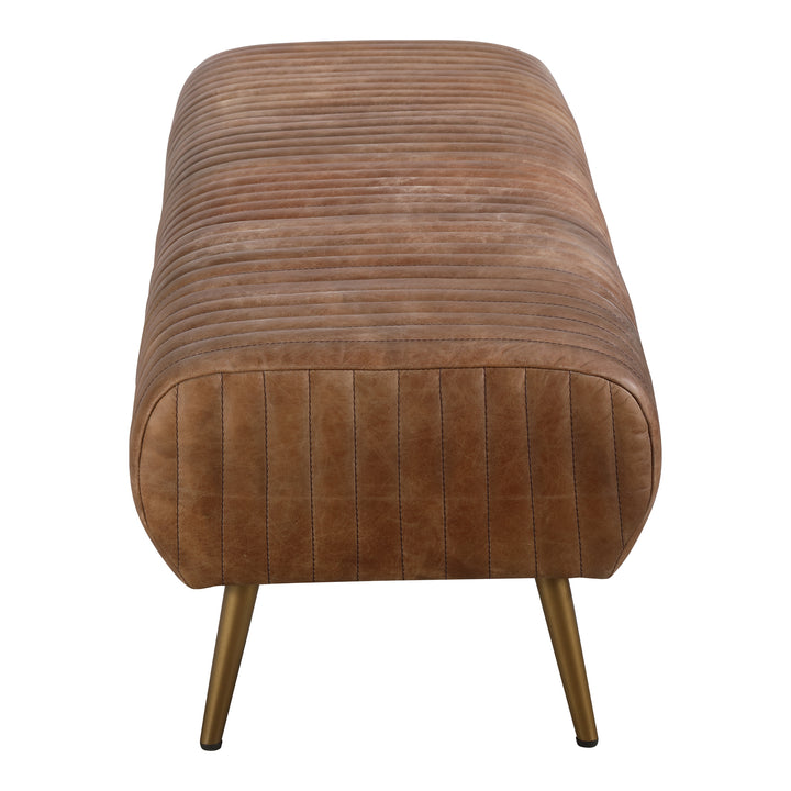 Moe's Home Collection - Endora Bench Open Road Brown Leather - PK-1105-14 | American Home Furniture
