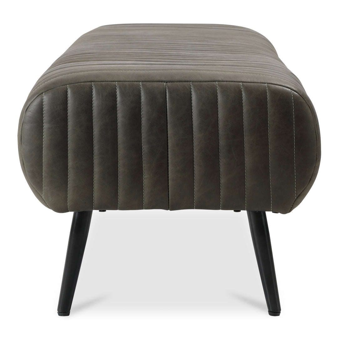 Moe's Home Collection - Endora Bench Charred Olive Leather - PK-1105-16 | American Home Furniture