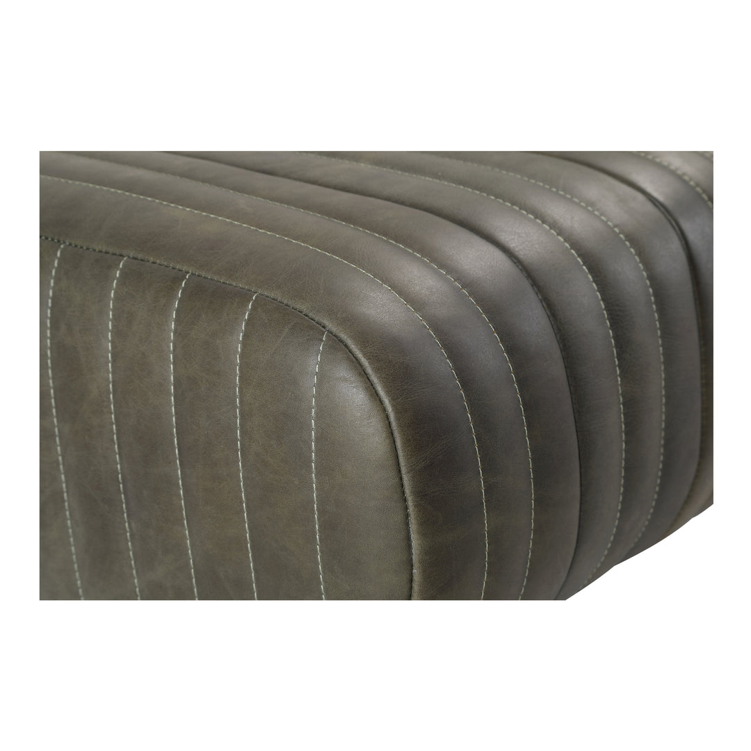 Moe's Home Collection - Endora Bench Charred Olive Leather - PK-1105-16 | American Home Furniture