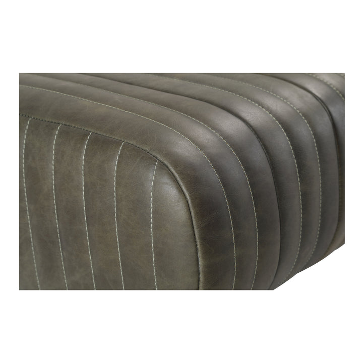 Moe's Home Collection - Endora Bench Charred Olive Leather - PK-1105-16 | American Home Furniture
