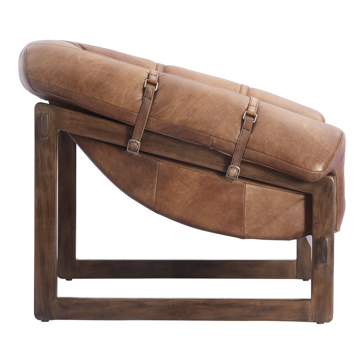 Moe's Home Collection - Bellos Accent Chair Open Road Brown Leather - PK-1112-14 | American Home Furniture
