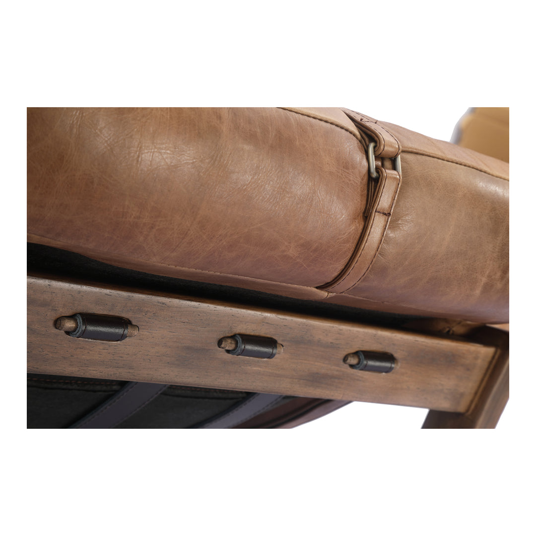Moe's Home Collection - Bellos Accent Chair Open Road Brown Leather - PK-1112-14 | American Home Furniture