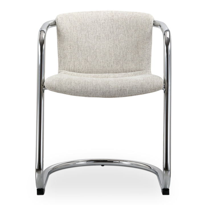 Moe's Home Collection - Freeman Chrome Frame Dining Chair Blended Cream - Set of 2 - PK-1114-37 | American Home Furniture