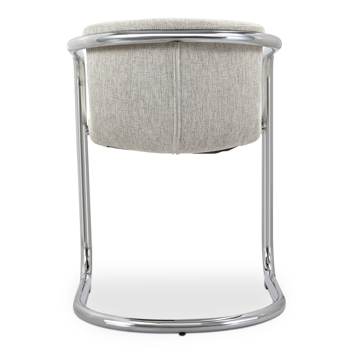 Moe's Home Collection - Freeman Chrome Frame Dining Chair Blended Cream - Set of 2 - PK-1114-37 | American Home Furniture