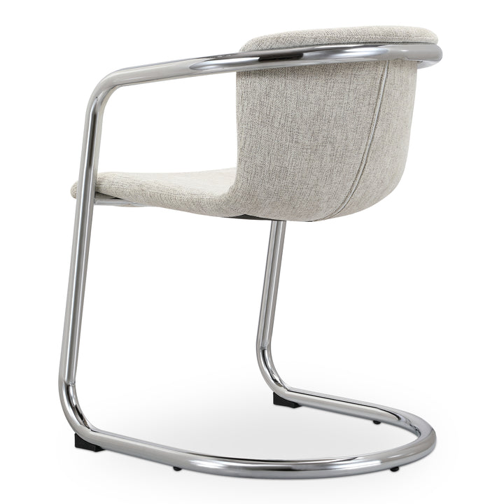 Moe's Home Collection - Freeman Chrome Frame Dining Chair Blended Cream - Set of 2 - PK-1114-37 | American Home Furniture
