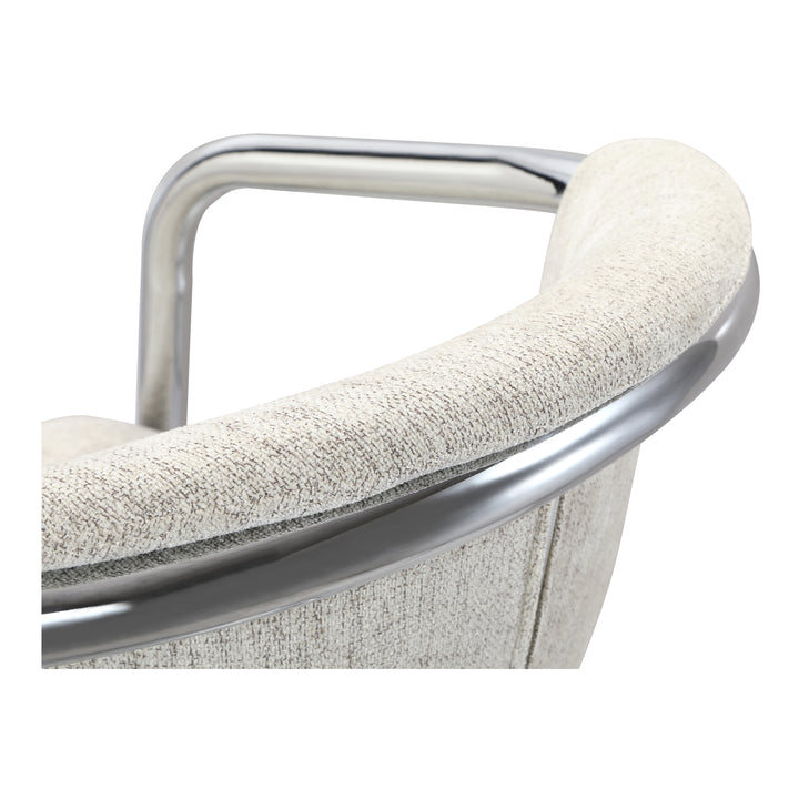 Moe's Home Collection - Freeman Chrome Frame Dining Chair Blended Cream - Set of 2 - PK-1114-37 | American Home Furniture