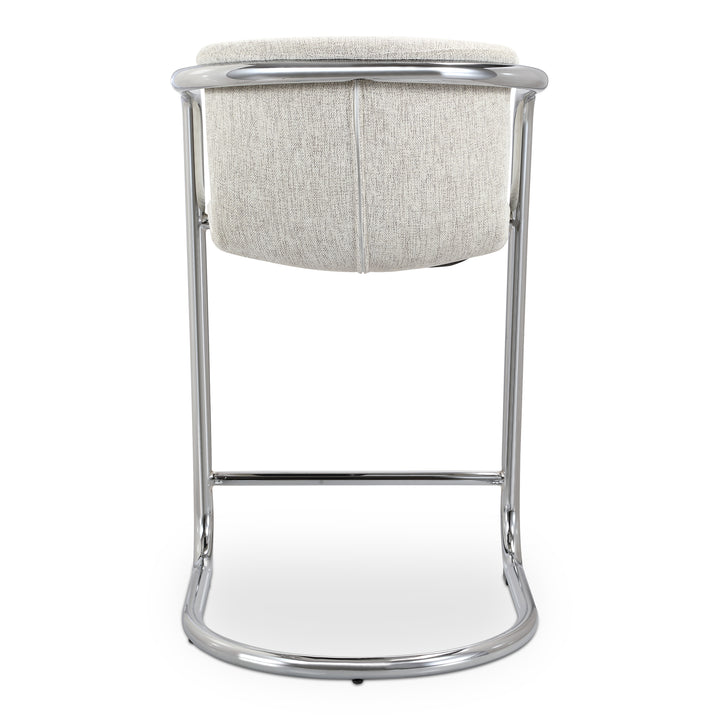 Moe's Home Collection - Freeman Chrome Frame Counter Stool Blended Cream - Set of 2 - PK-1115-37 | American Home Furniture