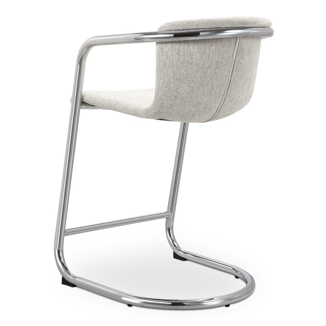 Moe's Home Collection - Freeman Chrome Frame Counter Stool Blended Cream - Set of 2 - PK-1115-37 | American Home Furniture