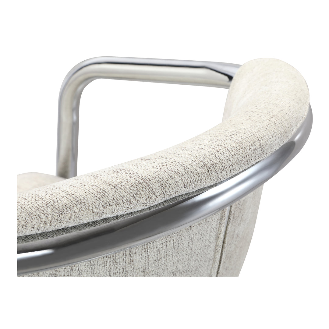 Moe's Home Collection - Freeman Chrome Frame Counter Stool Blended Cream - Set of 2 - PK-1115-37 | American Home Furniture