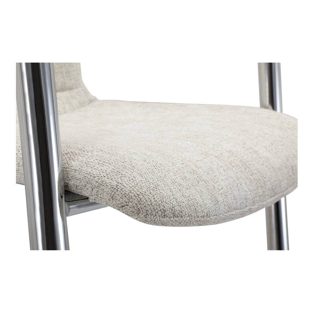 Moe's Home Collection - Freeman Chrome Frame Counter Stool Blended Cream - Set of 2 - PK-1115-37 | American Home Furniture