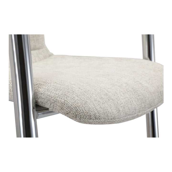Moe's Home Collection - Freeman Chrome Frame Counter Stool Blended Cream - Set of 2 - PK-1115-37 | American Home Furniture
