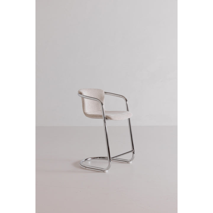 Moe's Home Collection - Freeman Chrome Frame Counter Stool Blended Cream - Set of 2 - PK-1115-37 | American Home Furniture
