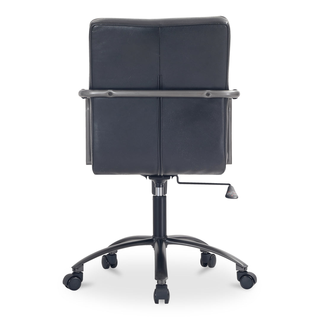 Moe's Home Collection - Roy Office Chair Black Leather - PK-1116-02 | American Home Furniture