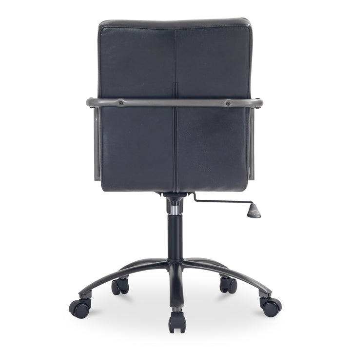 Moe's Home Collection - Roy Office Chair Black Leather - PK-1116-02 | American Home Furniture