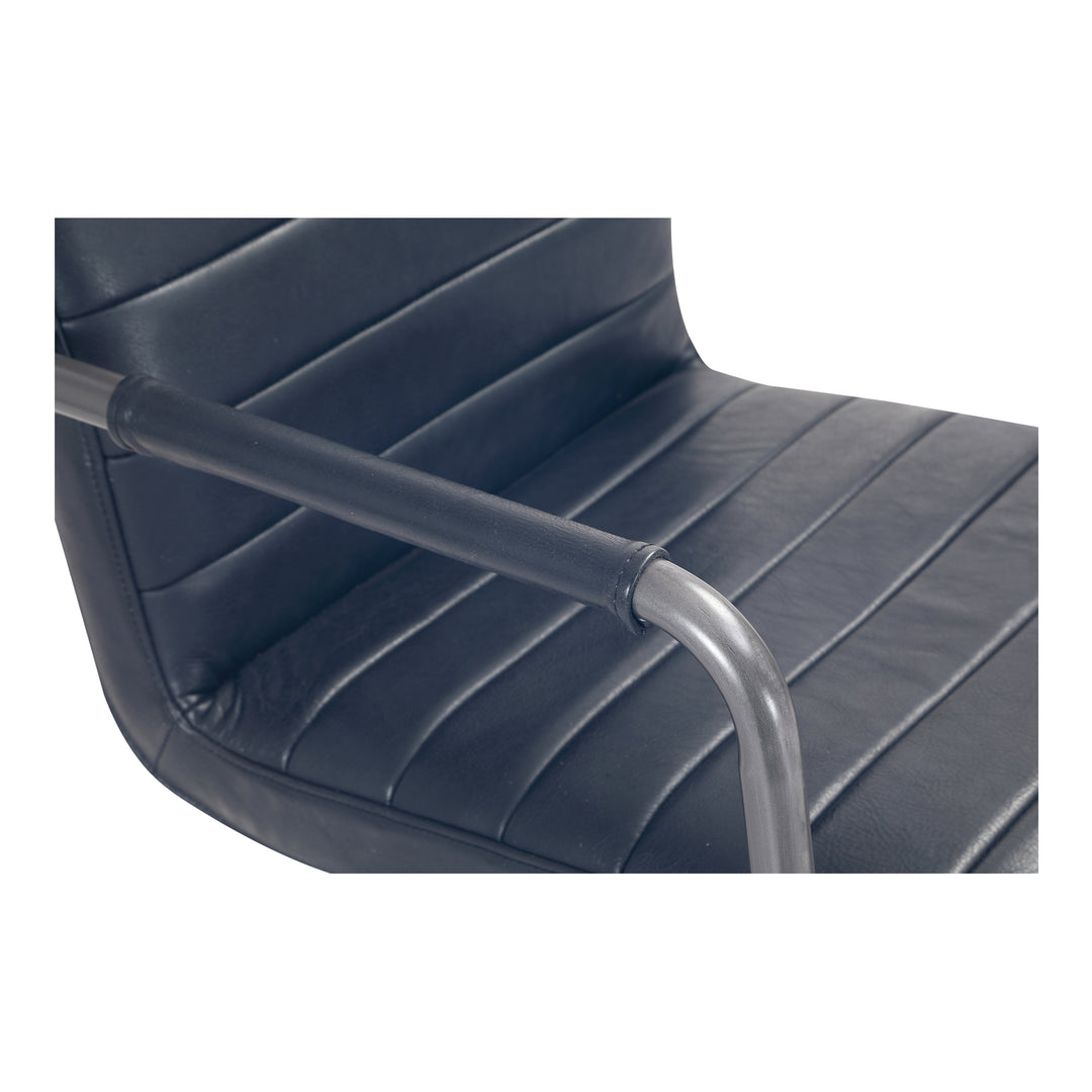 Moe's Home Collection - Roy Office Chair Black Leather - PK-1116-02 | American Home Furniture