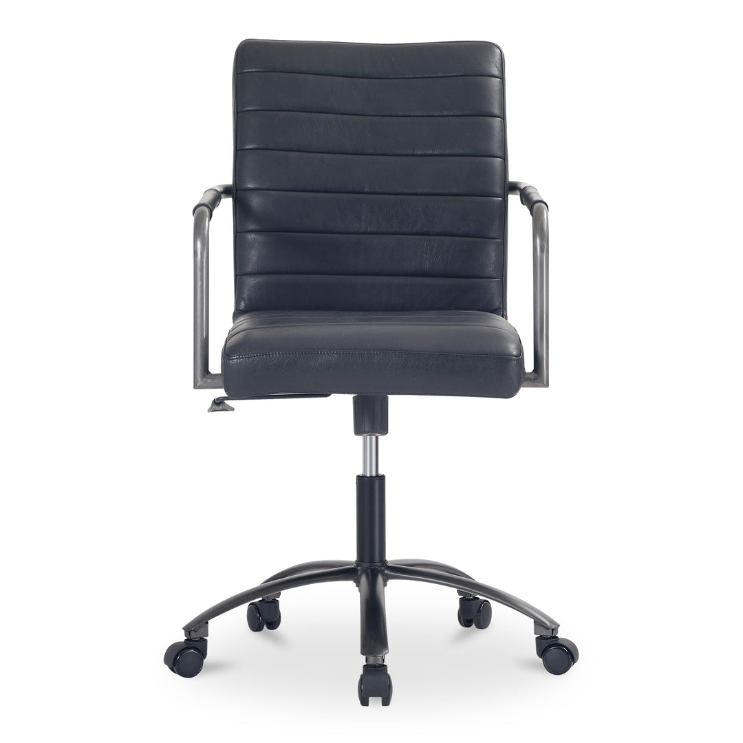 Moe's Home Collection - Roy Office Chair Black Leather - PK-1116-02 | American Home Furniture