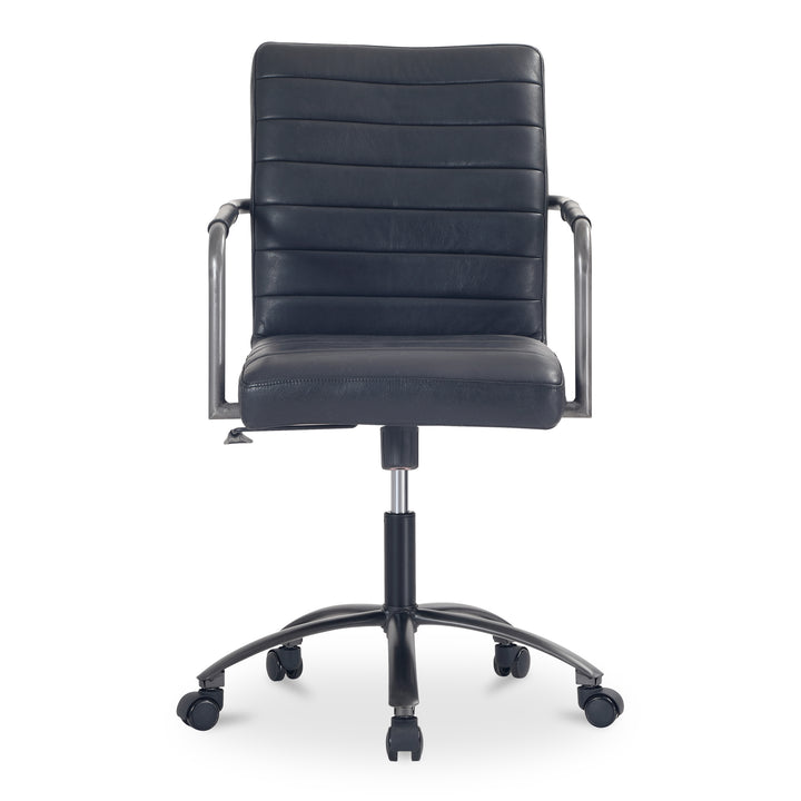 Moe's Home Collection - Roy Office Chair Black Leather - PK-1116-02 | American Home Furniture