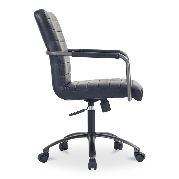 Moe's Home Collection - Roy Office Chair Black Leather - PK-1116-02 | American Home Furniture