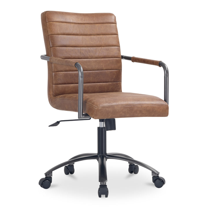 Moe's Home Collection - Roy Office Chair Open Road Brown Leather - PK-1116-14 | American Home Furniture