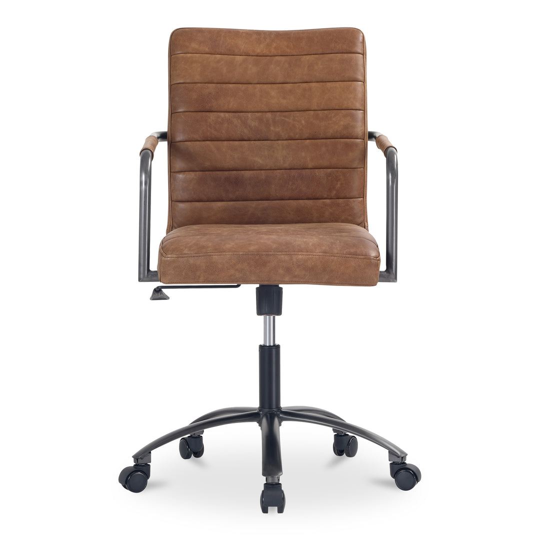 Moe's Home Collection - Roy Office Chair Open Road Brown Leather - PK-1116-14 | American Home Furniture