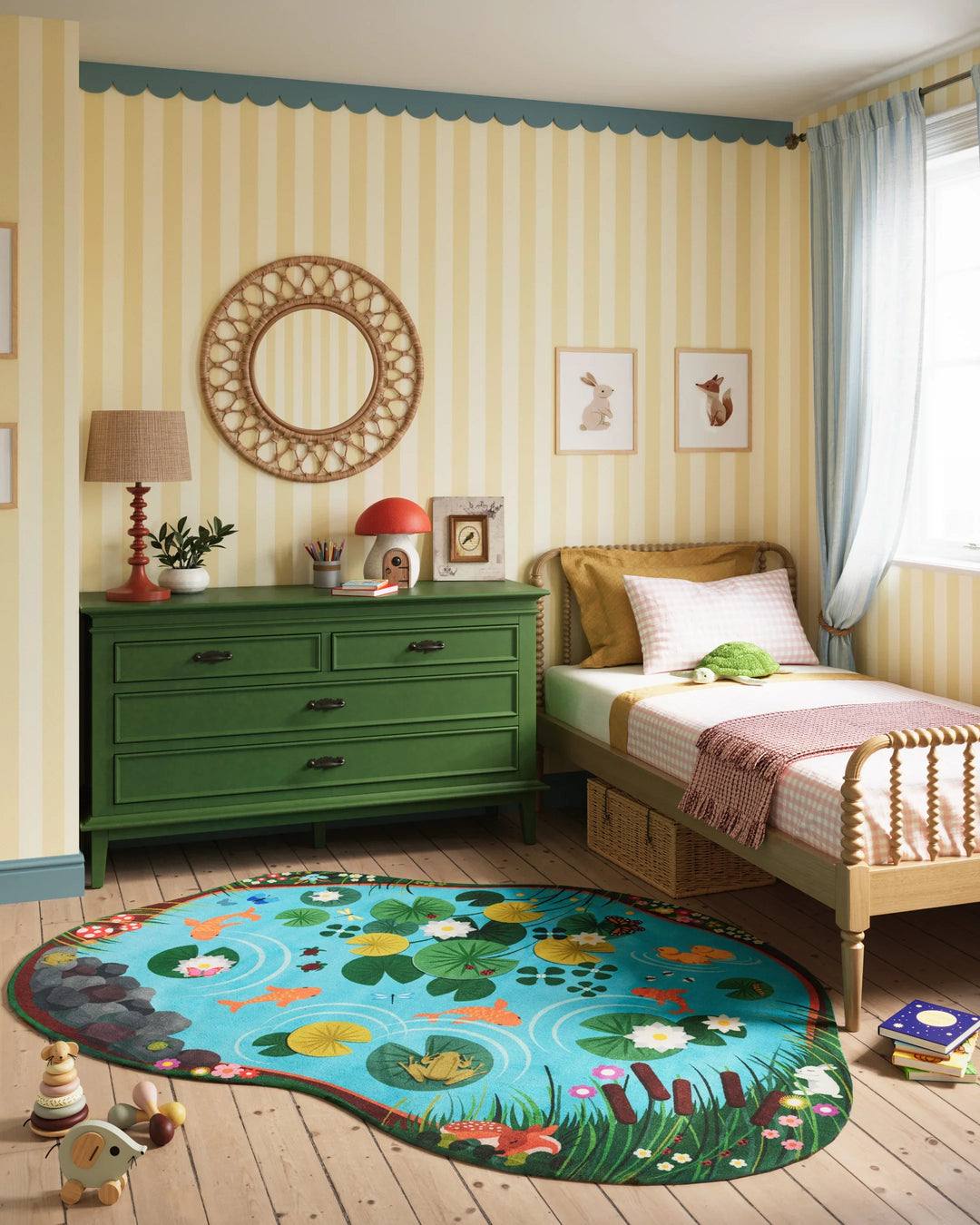 American Home Furniture Momeni Playground Pond Rug