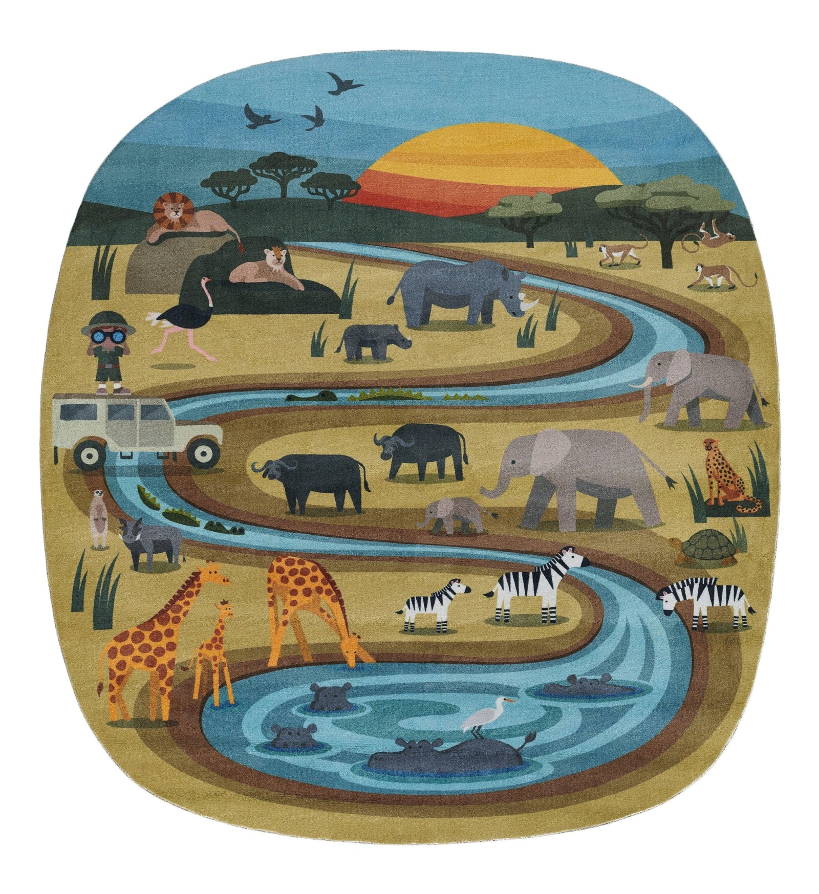 American Home Furniture Momeni Playground Safari Rug